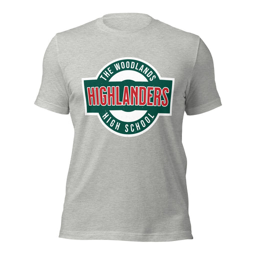 The Woodlands High School Highlanders Athletic Heather Premium Unisex T-shirt 011