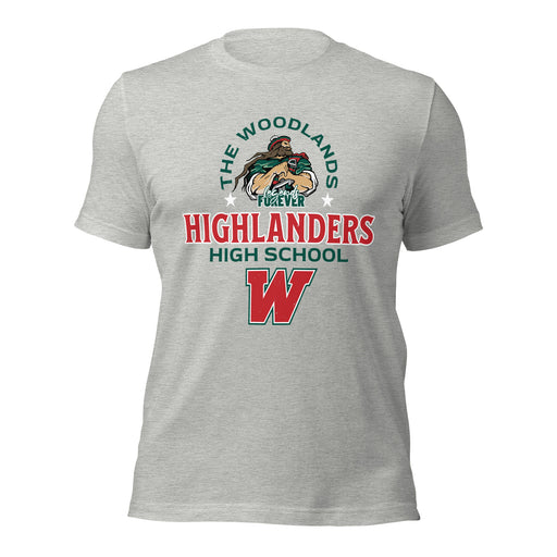 The Woodlands High School Highlanders Athletic Heather Premium Unisex T-shirt 222