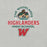 Close-up view of The Woodlands High School Highlanders Athletic Heather Premium Unisex T-shirt 222