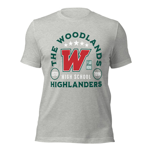 The Woodlands High School Highlanders Athletic Heather Premium Unisex T-shirt 208