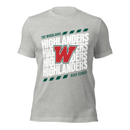 The Woodlands High School Highlanders Athletic Heather Premium Unisex T-shirt 223
