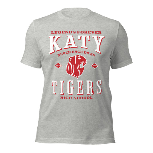 Katy High School Tigers Athletic Heather Grey Premium Unisex T-shirt 230