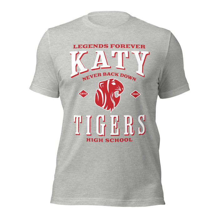 Katy High School Tigers Athletic Heather Grey Premium Unisex T-shirt 230