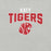Close-up view of Katy High School Tigers Athletic Heather Grey Premium Unisex T-shirt 234
