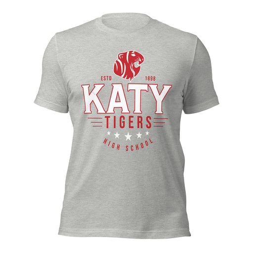 Katy High School Tigers Athletic Heather Grey Premium Unisex T-shirt 217