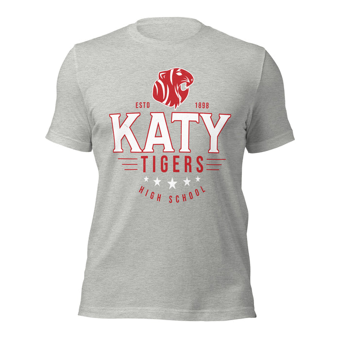 Katy High School Tigers Athletic Heather Grey Premium Unisex T-shirt 217