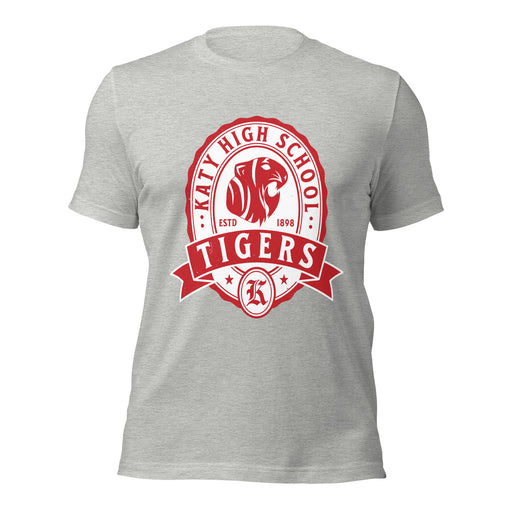 Katy High School Tigers Athletic Heather Grey Premium Unisex T-shirt 212