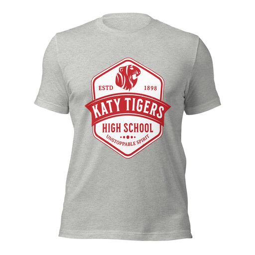Katy High School Tigers Athletic Heather Grey Premium Unisex T-shirt 209