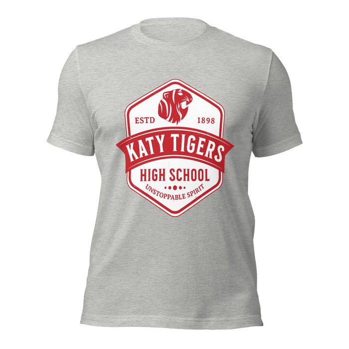 Katy High School Tigers Athletic Heather Grey Premium Unisex T-shirt 209