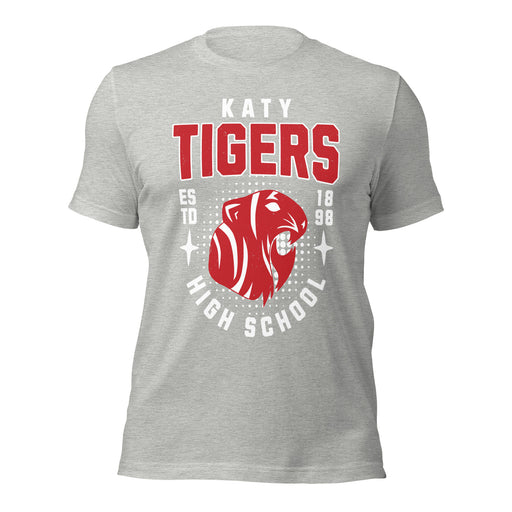 Katy High School Tigers Athletic Heather Grey Premium Unisex T-shirt 204