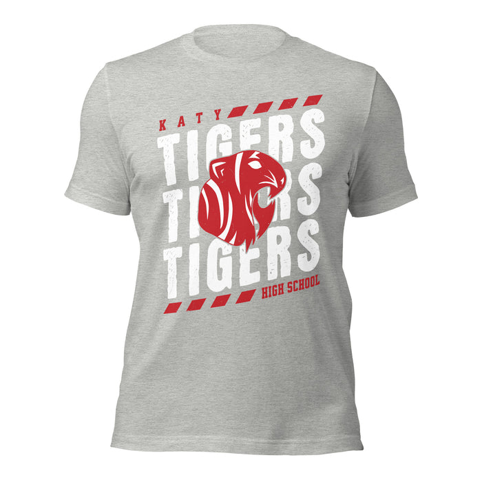 Katy High School Tigers Athletic Heather Grey Premium Unisex T-shirt 223