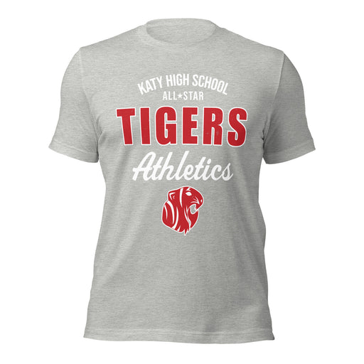 Katy High School Tigers Athletic Heather Grey Premium Unisex T-shirt 034