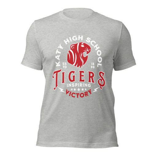 Katy High School Tigers Athletic Heather Grey Premium Unisex T-shirt 206