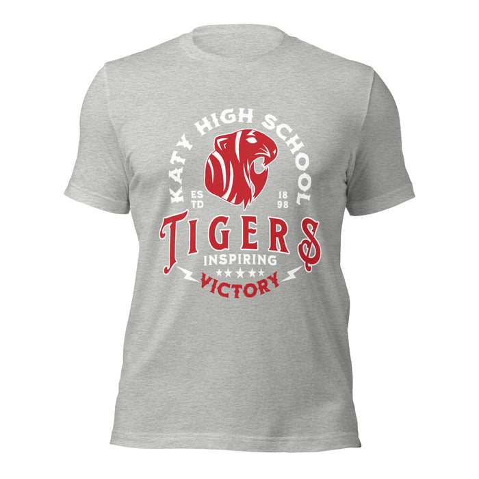 Katy High School Tigers Athletic Heather Grey Premium Unisex T-shirt 206