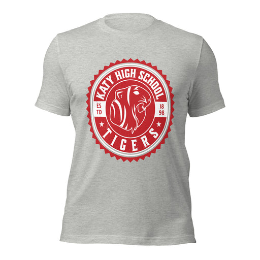 Katy High School Tigers Athletic Heather Grey Premium Unisex T-shirt 203