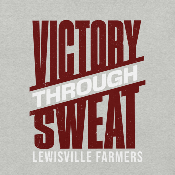 Close-up view of Lewisville High School Farmers Grey Premium Unisex T-shirt 241