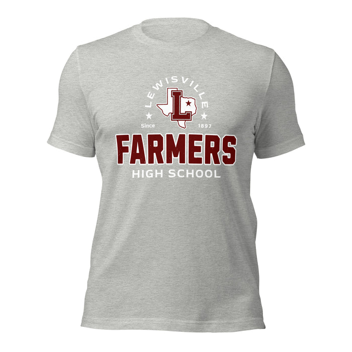 Lewisville High School Farmers Grey Premium Unisex T-shirt 222