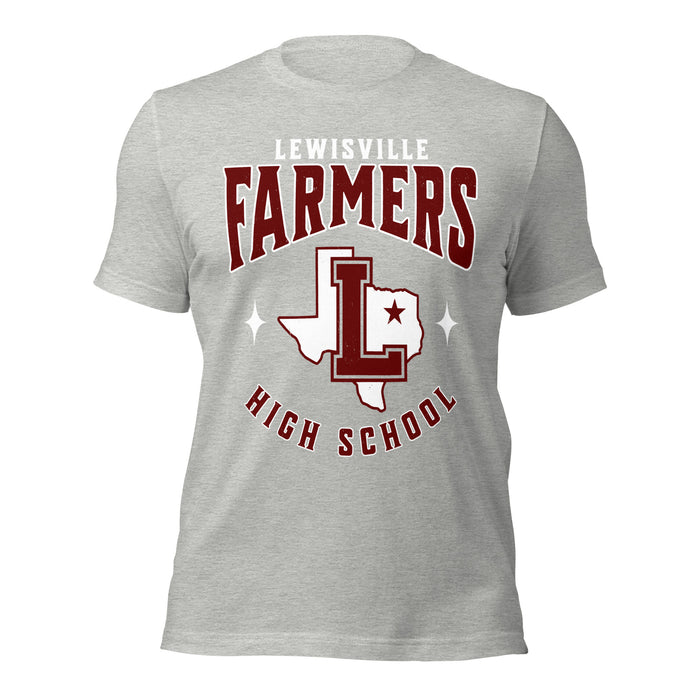 Lewisville High School Farmers Grey Premium Unisex T-shirt 213