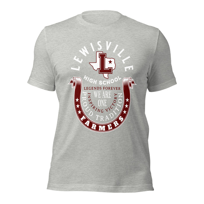 Lewisville High School Farmers Grey Premium Unisex T-shirt 229