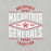Close-up view of MacArthur High School Generals Grey Premium Unisex T-shirt 210