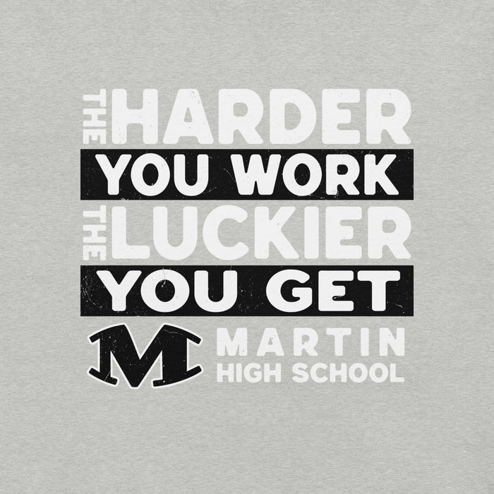 Close-up view of Martin High School Warriors Grey Premium Unisex T-shirt 238