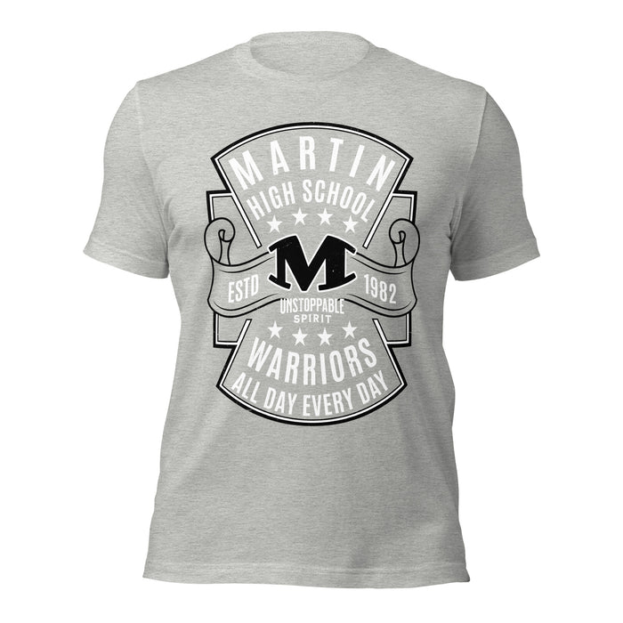 Martin High School Warriors Grey Premium Unisex T-shirt 207