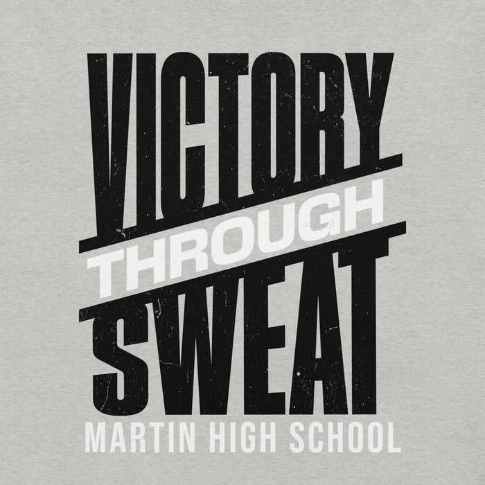 Close-up view of Martin High School Warriors Grey Premium Unisex T-shirt 241