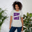 Woman wearing Morton Ranch High School Mavericks Premium Grey Unisex T-shirt 241
