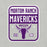 Close-up view of Morton Ranch High School Mavericks Premium Grey Unisex T-shirt 001