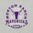 Close-up view of Morton Ranch High School Mavericks Premium Grey Unisex T-shirt 206