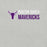 Close-up view of Morton Ranch High School Mavericks Premium Grey Unisex T-shirt 200