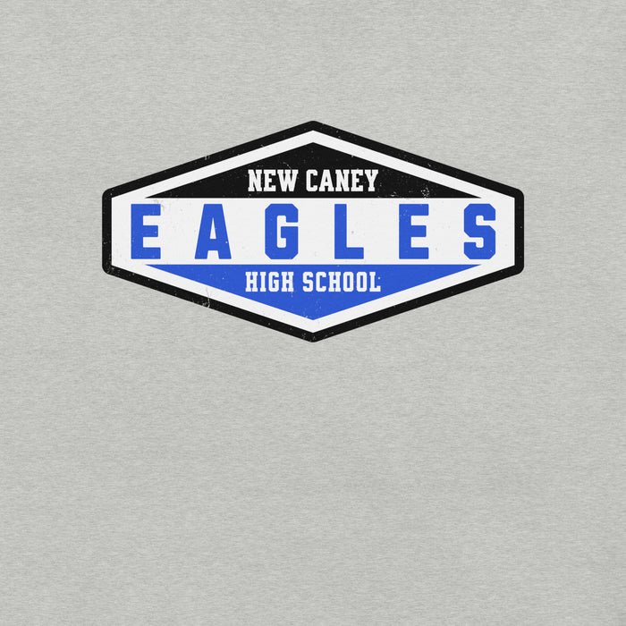 Close-up view of New Caney High School Eagles Grey Premium Unisex T-shirt 009