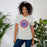 Woman wearing Oak Ridge High School War Eagles Grey Premium Unisex T-shirt 224