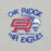 Close-up view of Oak Ridge High School War Eagles Grey Premium Unisex T-shirt 228