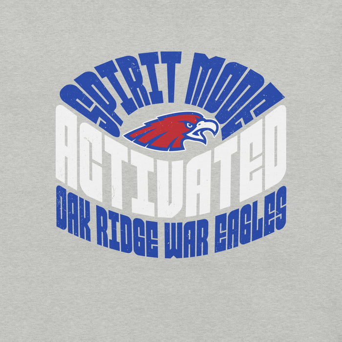 Close-up view of Oak Ridge High School War Eagles Grey Premium Unisex T-shirt 242