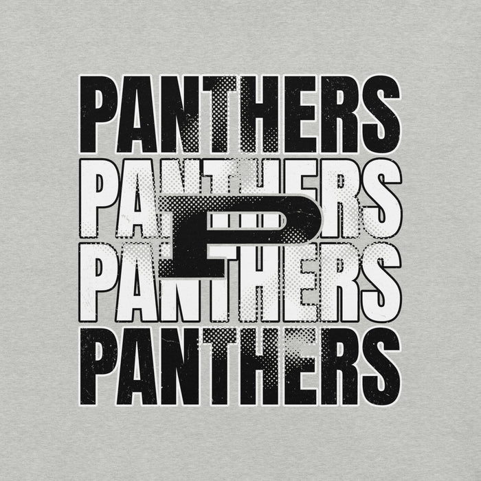 Close-up view of Permian High School Panthers Grey Premium Unisex T-shirt 233