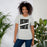 Woman wearing Permian High School Panthers Grey Premium Unisex T-shirt 241