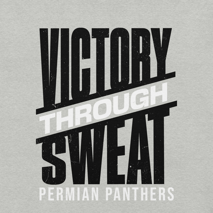 Close-up view of Permian High School Panthers Grey Premium Unisex T-shirt 241