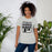 Woman wearing Permian High School Panthers Grey Premium Unisex T-shirt 001
