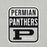 Close-up view of Permian High School Panthers Grey Premium Unisex T-shirt 001