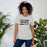 Woman wearing Permian High School Panthers Grey Premium Unisex T-shirt 098