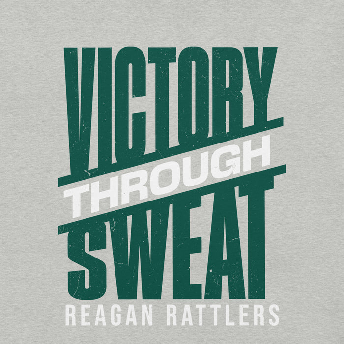 Close-up view of Reagan High School Rattlers Grey Premium Unisex T-shirt 241