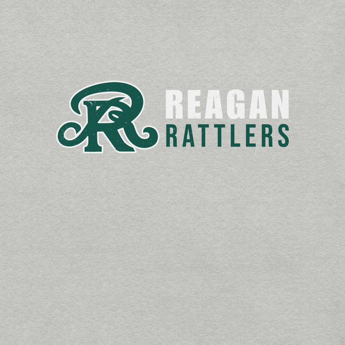 Back view of Reagan High School Rattlers Grey Premium Unisex T-shirt 200