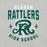 Gray premium t-shirt with 'Reagan Rattlers High School' text and logo - Design 204