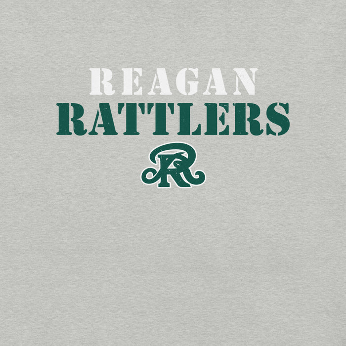 Gray background with 'Reagan Rattlers' text and logo - premium t-shirt design 017