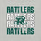 Close-up view of Reagan High School Rattlers Grey Premium Unisex T-shirt 233