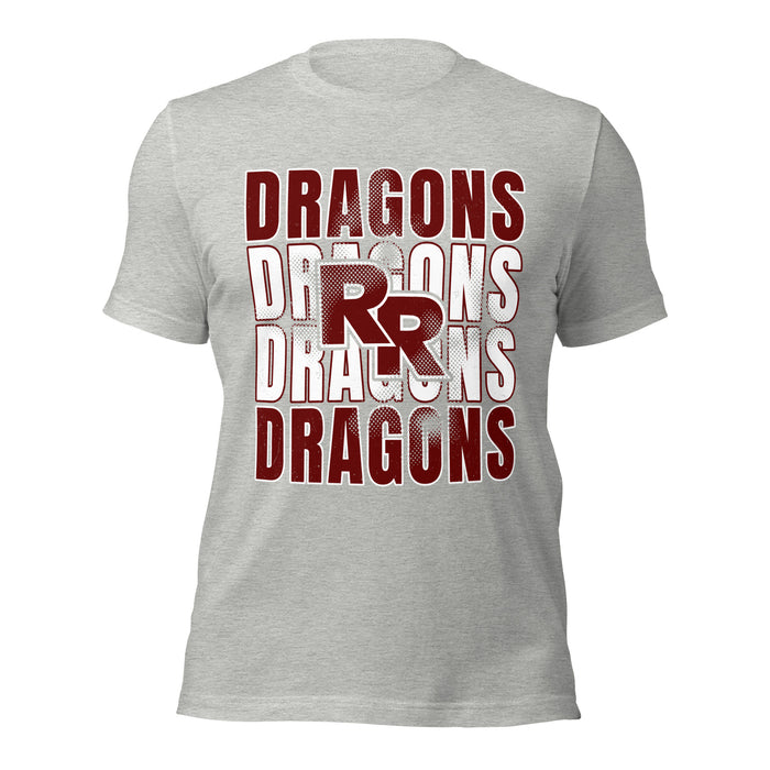 Round Rock High School Dragons Grey Premium Unisex T-shirt 233