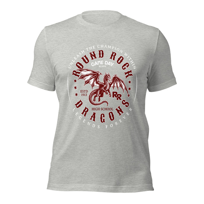 Round Rock High School Dragons Grey Premium Unisex T-shirt 214