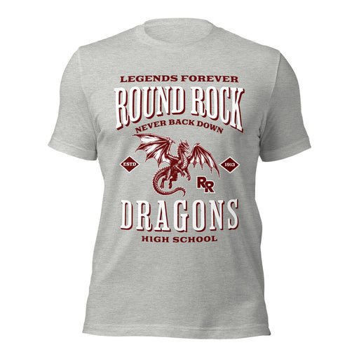 Round Rock High School Dragons Grey Premium Unisex T-shirt 230