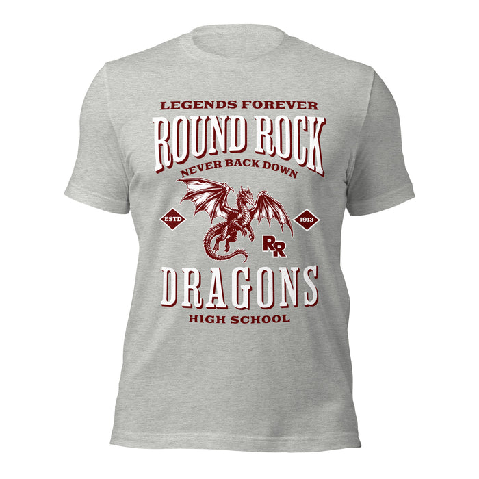 Round Rock High School Dragons Grey Premium Unisex T-shirt 230